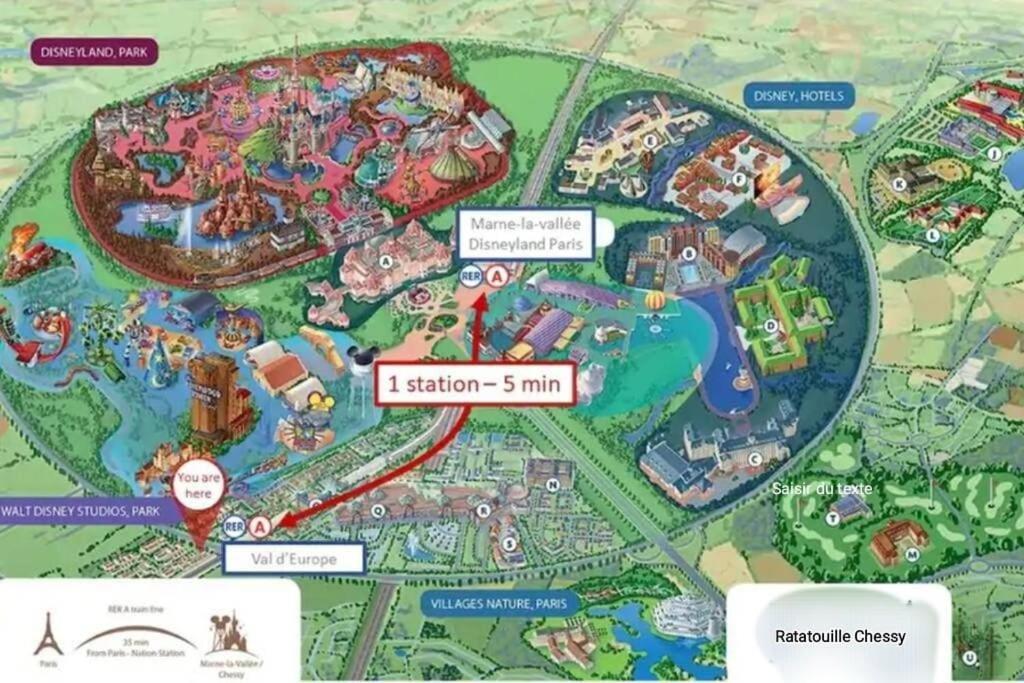 Disney Ratatouille Paris 5Mn Park & Val D'Europe Шеси Екстериор снимка